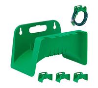 Relaxdays Support Mural pour Tuyau, Plastique, Suspension pour Tuyau d’arrosage, HxLxP 14,5 x 23,5 x 16 cm, Vert Clair