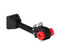 Relaxdays Support Mural pour vélo, Cadre: 25-40 mm, Jusqu’à 20 kg, Pince pour réparation, Garage & Atelier, Noir - Rouge