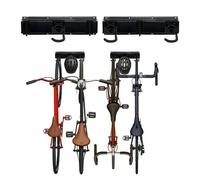 Relaxdays Porte-vélo Mural avec Crochets réglables pour 4 vélos et Casques, Garage et Cave, Noir, Acier, Plastique, Aluminium