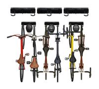 Support Mural pour vélos Relaxdays, 6 vélos et Casques, Vertical, Rails avec Crochets Ajustables, Support vélo, Noir