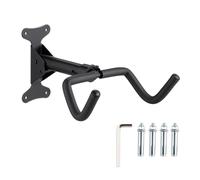Relaxdays Support Mural pour vélo, Pliable, 50 kg, pour Appartement et Cave, H x l x P : 18 x 27,5 x 33 cm, Support vélo Rotatif, Noir