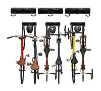 Relaxdays Support mural pour vélos, 6 vélos et casques, vertical, rails avec crochets ajustables, support vélo, noir