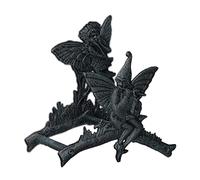 Relaxdays Support Mural pour Votre Tuyau d’arrosage, Fonte de Fer, Design Antique, HLP 24 x 24 x 15 cm, Vert et Noir