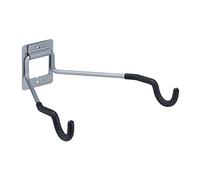 Relaxdays Support Mural vélos, Pliable, capacité 25 kg, Appartement & Cave, HxLxP : 11x31x33cm, Porte-vélos, Noir-Argent