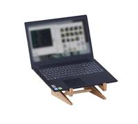 Relaxdays Support Ordinateur Portable 10-15 Pouces, rehausseur et Support Vertical, Bureau/télétravail, Bambou Naturel