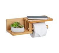 Relaxdays Support papier toilette en bambou