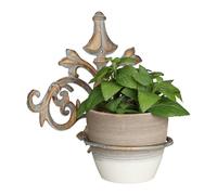Relaxdays Support pot de fleurs mural baroque