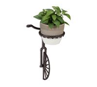 Relaxdays Support pour pot de fleurs – vélo mural