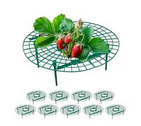 Relaxdays Support pour Fraises, Lot de 10, Grille en PP pour fraisier grimpant, Contre limaces et pourriture, Vert