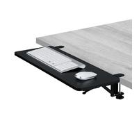 Relaxdays Support pour Le Clavier ou la Souris, Design Moderne, Rabattable, Montage Facile, Plateau 65 x 24 cm, Noir