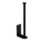 Relaxdays Support pour Le Papier Toilette, pour 2 Rouleaux, antiadhésif, sans perçage, H x L x P : 26 x 4,5 x 8 cm, Noir