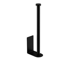 Relaxdays Support pour Le Papier Toilette, pour 2 Rouleaux, antiadhésif, sans perçage, H x L x P : 26 x 4,5 x 8 cm, Noir