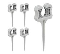 Relaxdays Support pour Le Tuyau d’arrosage, en Lot de 5, Forme Pointue, H x L x P : 26 x 10 x 3,5 cm, Gris