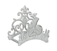 Relaxdays Support pour Le Tuyau d’arrosage, Mural, Antique, Montage Mural, Fonte de Fer, HLP 23x24x15 cm, Blanc