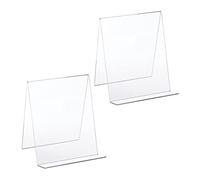 relaxdays Support pour Livre, Lot de 2, présentoir en Acrylique A4, Solide, léger, Porte-Livre HxLxP: 24 x 20 x 20 cm, Transparent