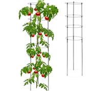 relaxdays Support pour plantes grimpantes 120 cm, set de 2, noir