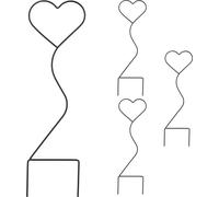relaxdays Support pour plantes grimpantes Coeur, set de 4 pièces