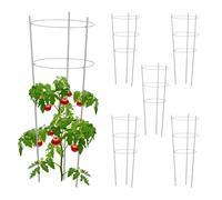 relaxdays Support pour plantes grimpantes gris 76 cm, 6 pièces