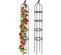 relaxdays Support pour plantes grimpantes, hauteur 188 cm, lot de 2