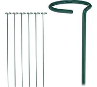relaxdays Support pour plantes grimpantes, set de 6, vert foncé