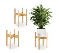 Relaxdays Support pour pot de fleurs en lot de 3