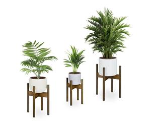 Relaxdays Support pour pot de fleurs en lot de 3