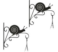 relaxdays Support pour pots de fleurs, set de 2 escargots