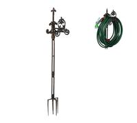 Relaxdays Support Tuyau en Fonte de Fer, avec Pics de Terre, pour Jardin HlP 133x24x17cm, Choix de Couleurs