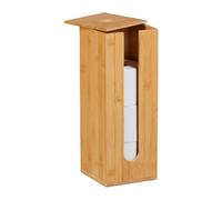 relaxdays Rangement du papier toilette en bambou