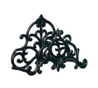 Relaxdays Support mural pour tuyau d'arrosage – design antique, fonte de fer, vert foncé