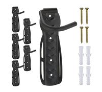 Relaxdays Support vélo Mural en Lot de 6, Charge maximale : 25 kg, Suspension Verticale, métal (Acier), Noir