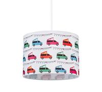 Relaxdays Suspension Chambre d'enfant, Abat-Jour Voitures, HxP: 140x35 cm, Douille E27, Suspension pour Enfant, colorée