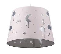 Relaxdays Lampe suspendue pour chambre d'enfant, ciel de soirée, H x D 119 x 27 cm, suspension pour fille et garçon, lampe pour enfants, rose