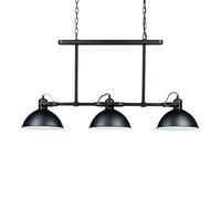 Relaxdays Suspension lampe à triple suspensions 3 ampoules abat-jour en métal inclinables H x l x P: 94 x 94 x 23 cm style industriel, noir