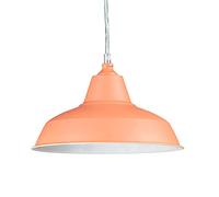 Relaxdays Suspension luminaire lampe à suspension abat-jour en métal couleur pétante HxlxP: 112 x 28 x 28 cm style industriel hauteur réglable, orange