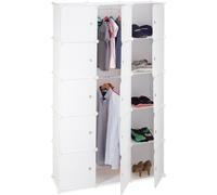 relaxdays Système d'étagères Armoire à vêtements 11 compartiments
