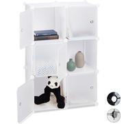 relaxdays Système d'étagères avec 6 portes