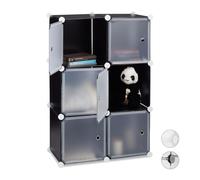 Relaxdays Système étagère avec 6 portes