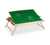 Relaxdays Table à puzzle avec 4 tiroirs