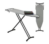 Relaxdays Table à Repasser, Planche réglable en Hauteur, Pliable, Plateau de Repassage 110 x 33 cm, Grise