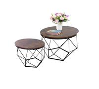 Relaxdays Table basse 2 pièces design industriel