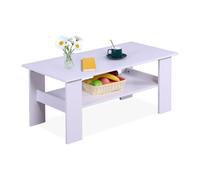 Relaxdays Table basse avec rangement inférieur