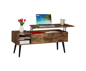 Relaxdays Table basse avec rangement pratique