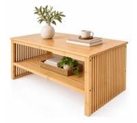 Relaxdays Table basse en bambou naturel