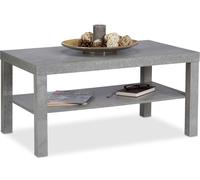 relaxdays Table basse en imitation béton