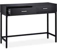 relaxdays Table console avec 2 tiroirs