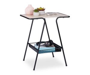 Relaxdays Table d’appoint avec porte-revues