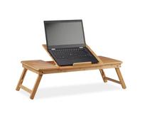 Relaxdays Table d’ordinateur portable en bambou