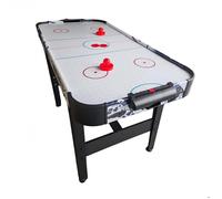 Relaxdays Table air-hockey enfant avec soufflerie - 2 palets & 2 poussoirs - Noir/Blanc