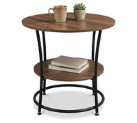 Relaxdays Table d'appoint à 2 plateaux